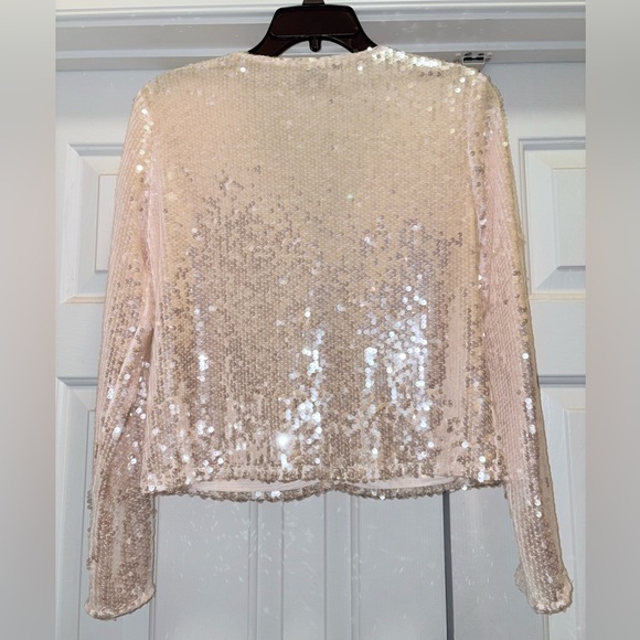 🎉HP🎉 Gianni Bini Sequin Long Sleeve Cardigan S - Picture 5 of 7